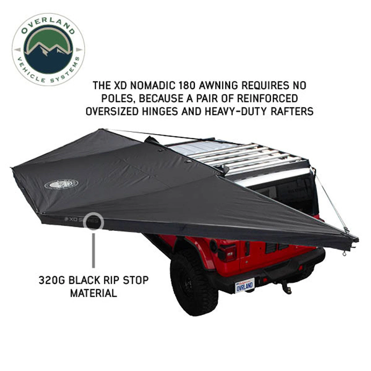 XD Nomadic 180 - Awning, Universal, Black Body, Black Trim W/Black Travel Bag 5 XD Nomadic 180 - Awning, Universal, Black Body, Black Trim W/Black Travel Bag - Image 3