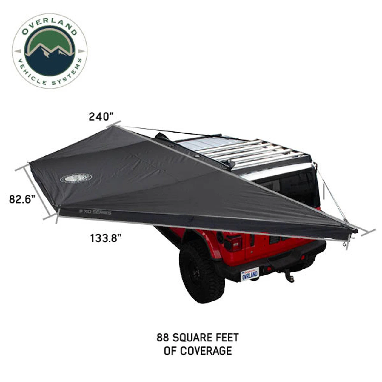 XD Nomadic 180 - Awning, Universal, Black Body, Black Trim W/Black Travel Bag 8 XD Nomadic 180 - Awning, Universal, Black Body, Black Trim W/Black Travel Bag - Image 6
