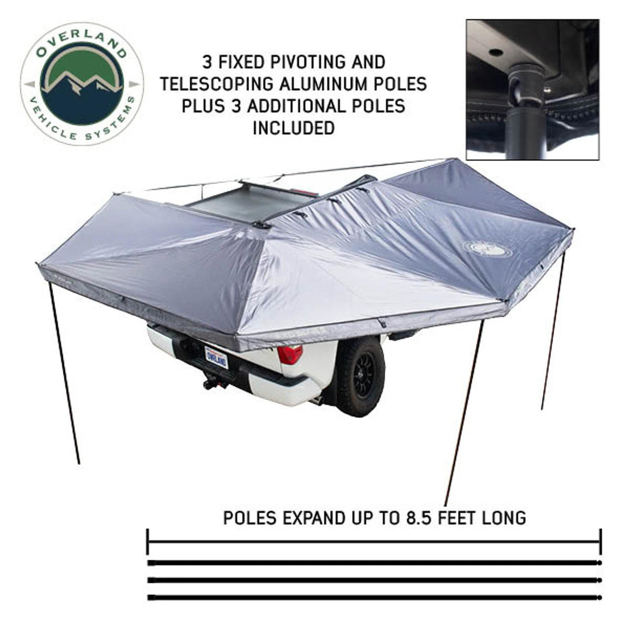 XD Nomadic 270 - Awning W/Lights & Black Out Grey Hex, Black Trim & Black Travel Cover 6 XD Nomadic 270 - Awning W/Lights & Black Out Grey Hex, Black Trim & Black Travel Cover - Image 4